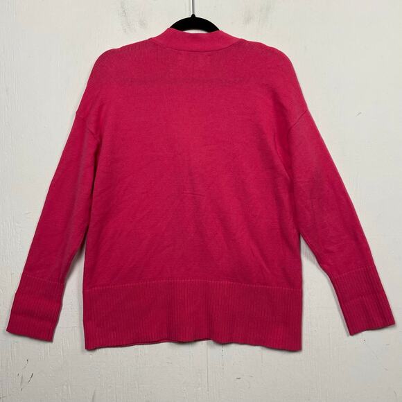 Loft Women's Pink Cotton Blend Cardigan Sweater Size Small - Picture 8 of 10